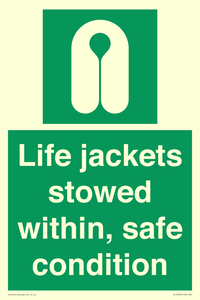 Life jackets stowed within